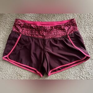Lululemon Run Times Short Bordeaux Drama / Bon Bon / Mountain Peaks Bon Bon